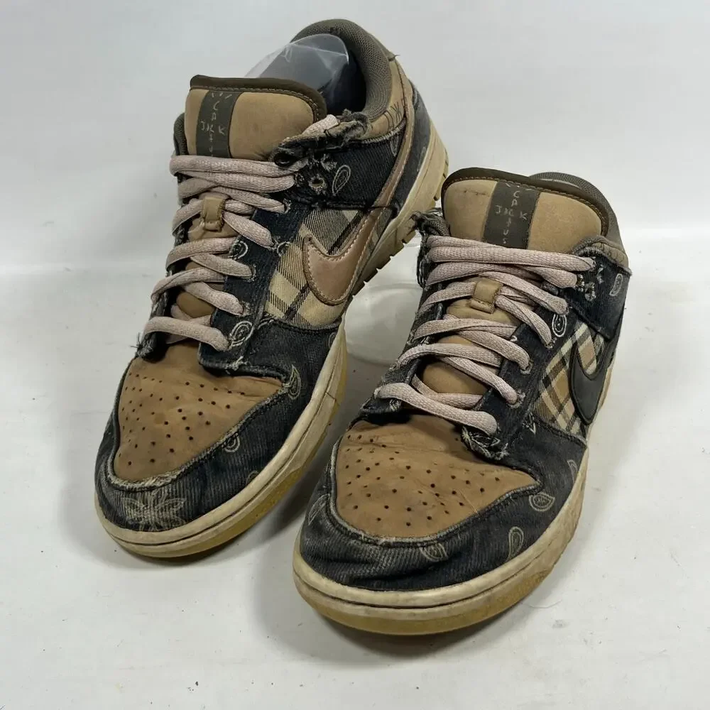 Nike SB Dunk Low Travis Scott Mens 9 Suede Cactus Jack CT5053-001 Sneaker Black - Picture 2 of 16
